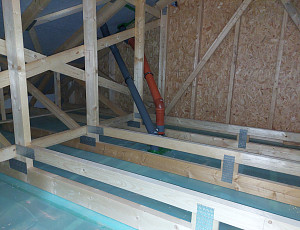 Zateplení stropu novostavby bungalovu